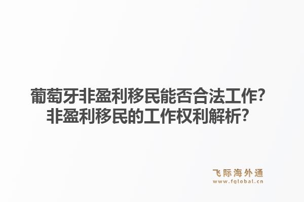 葡萄牙非盈利移民能否合法工作?非盈利移民的工作权利解析?1.jpg