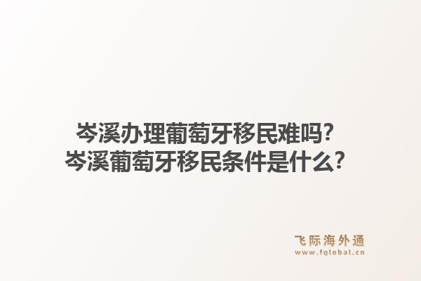 岑溪办理葡萄牙移民难吗?岑溪葡萄牙移民条件是什么?1.jpg