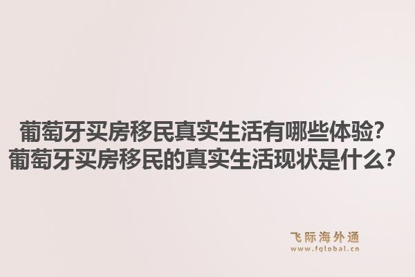 葡萄牙买房移民真实生活有哪些体验?葡萄牙买房移民的真实生活现状是什么?1.jpg