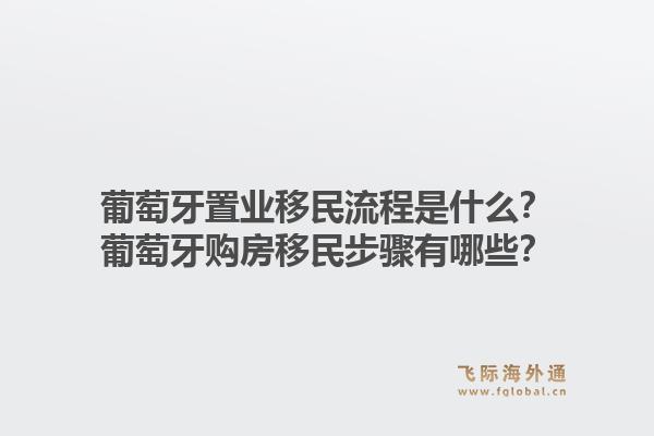 葡萄牙置业移民流程是什么？葡萄牙购房移民步骤有哪些？1.jpg