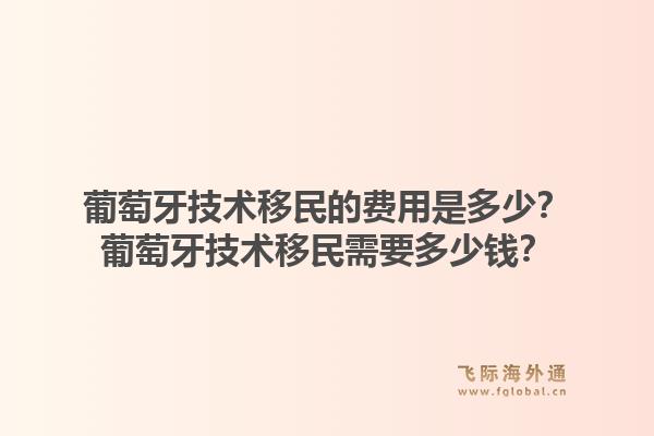 葡萄牙技术移民的费用是多少？葡萄牙技术移民需要多少钱？1.jpg