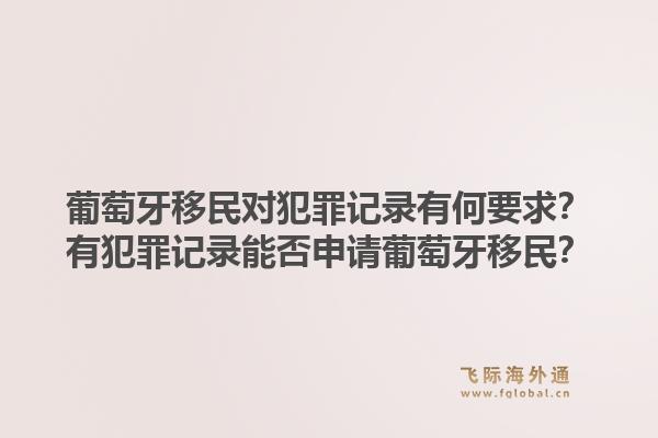 葡萄牙移民对犯罪记录有何要求？有犯罪记录能否申请葡萄牙移民？1.jpg