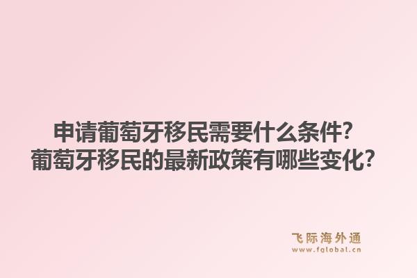 申请葡萄牙移民需要什么条件？葡萄牙移民的最新政策有哪些变化？1.jpg