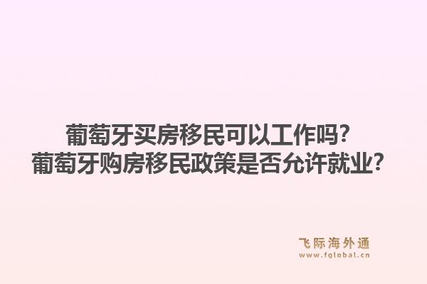 葡萄牙买房移民可以工作吗？葡萄牙购房移民政策是否允许就业？