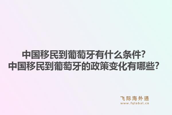 中国移民到葡萄牙有什么条件？中国移民到葡萄牙的政策变化有哪些？1.jpg