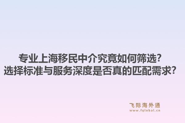 专业上海移民中介究竟如何筛选?选择标准与服务深度是否真的匹配需求?1.jpg