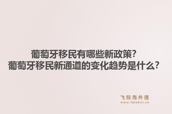 葡萄牙移民有哪些新政策?葡萄牙移民新通道的变化趋势是什么?1.jpg