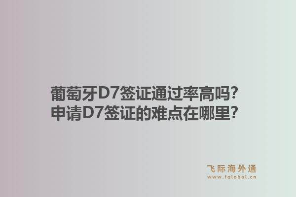 葡萄牙D7签证通过率高吗？申请D7签证的难点在哪里？1.jpg