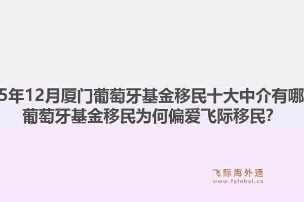 2025年12月厦门葡萄牙基金移民十大中介有哪些?葡萄牙基金移民为何偏爱飞际移民?1.jpg