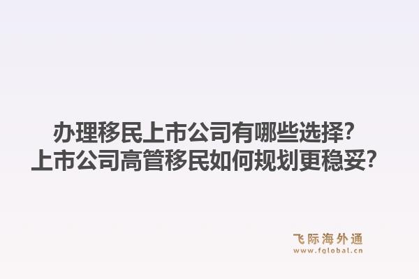 办理移民上市公司有哪些选择?上市公司高管移民如何规划更稳妥?1.jpg