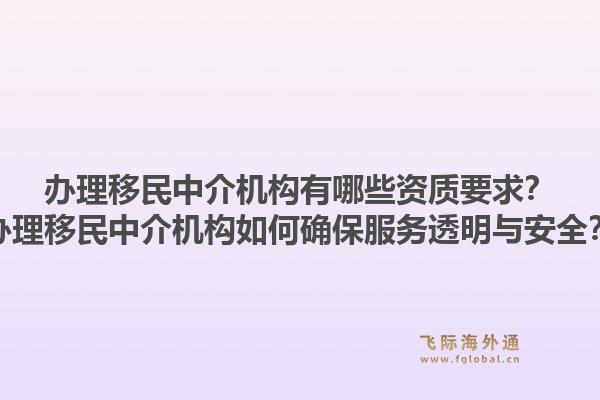 办理移民中介机构有哪些资质要求？办理移民中介机构如何确保服务透明与安全？1.jpg