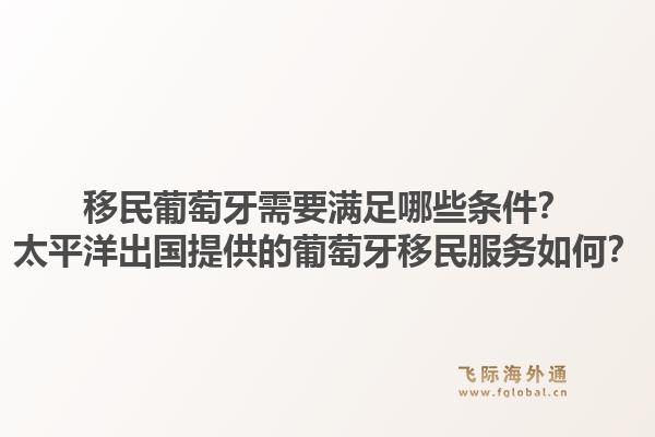 移民葡萄牙需要满足哪些条件？太平洋出国提供的葡萄牙移民服务如何？1.jpg