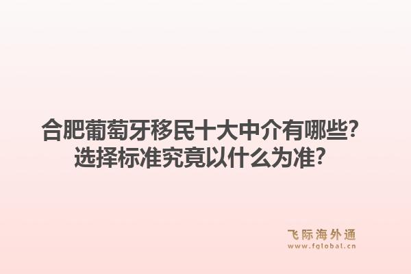 合肥葡萄牙移民十大中介有哪些?选择标准究竟以什么为准?1.jpg