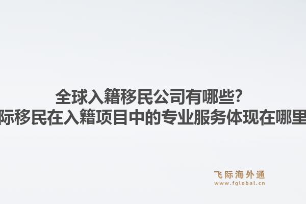 全球入籍移民公司有哪些？飞际移民在入籍项目中的专业服务体现在哪里？1.jpg