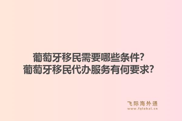 葡萄牙移民需要哪些条件？葡萄牙移民代办服务有何要求？1.jpg