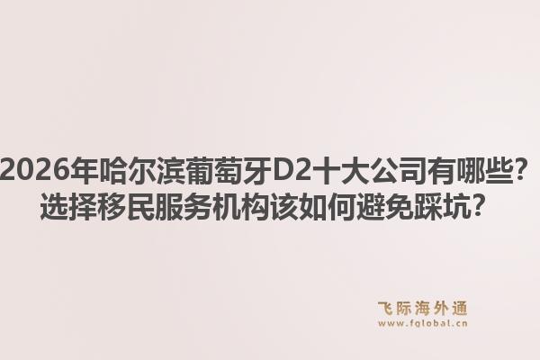 2026年哈尔滨葡萄牙D2十大公司有哪些？选择移民服务机构该如何避免踩坑？1.jpg