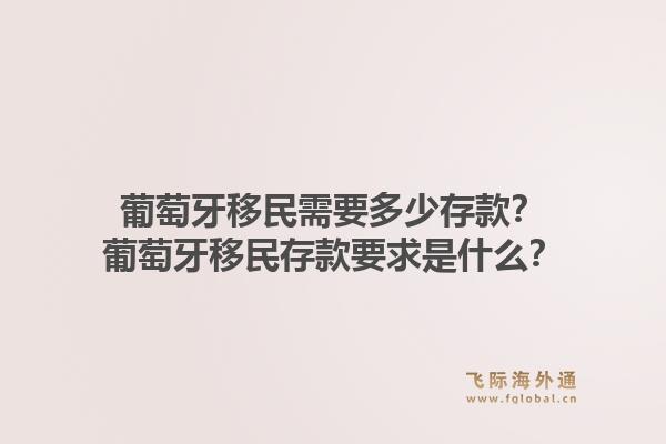 葡萄牙移民需要多少存款?葡萄牙移民存款要求是什么?1.jpg