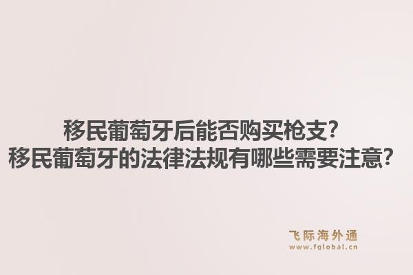 移民葡萄牙后能否购买枪支？移民葡萄牙的法律法规有哪些需要注意？1.jpg