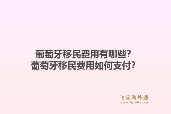 葡萄牙移民费用有哪些?葡萄牙移民费用如何支付?1.jpg
