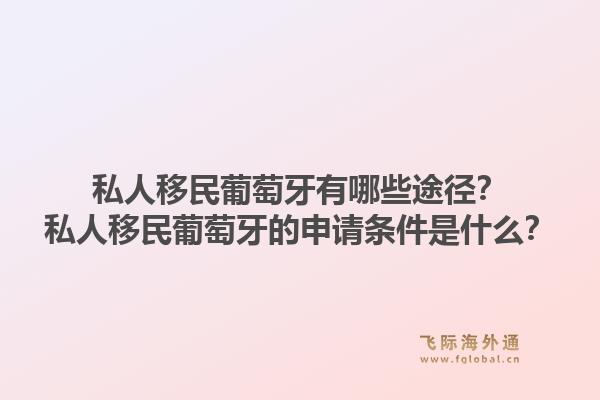 私人移民葡萄牙有哪些途径？私人移民葡萄牙的申请条件是什么？1.jpg