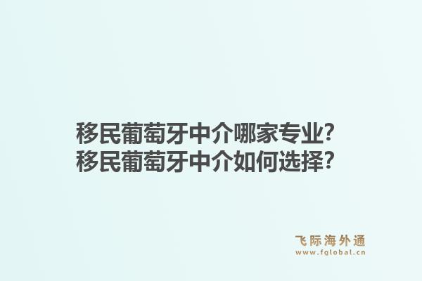 移民葡萄牙中介哪家专业？移民葡萄牙中介如何选择？1.jpg