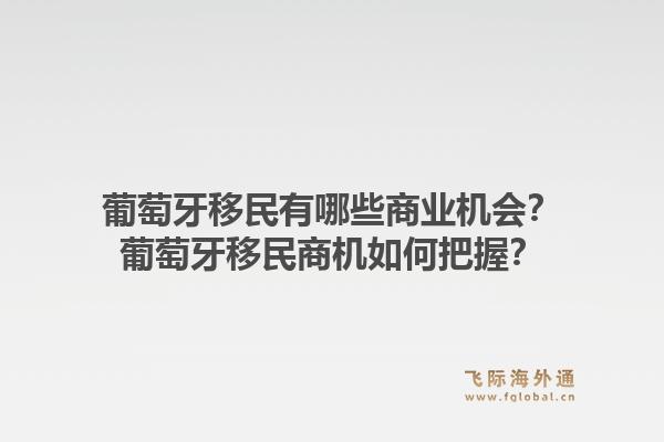 葡萄牙移民有哪些商业机会？葡萄牙移民商机如何把握？1.jpg
