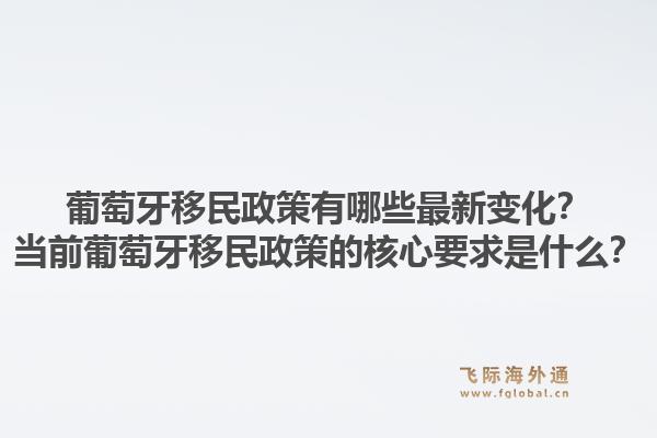 葡萄牙移民政策有哪些最新变化?当前葡萄牙移民政策的核心要求是什么?1.jpg