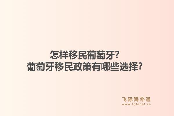 怎样移民葡萄牙？葡萄牙移民政策有哪些选择？1.jpg