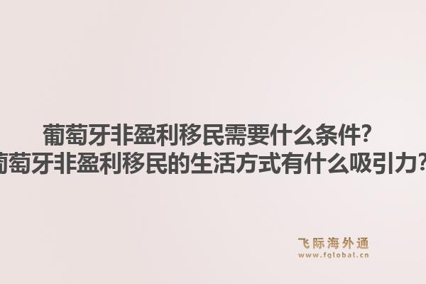 葡萄牙非盈利移民需要什么条件?葡萄牙非盈利移民的生活方式有什么吸引力?1.jpg