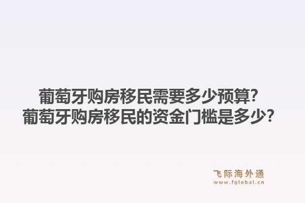 葡萄牙购房移民需要多少预算?葡萄牙购房移民的资金门槛是多少?1.jpg