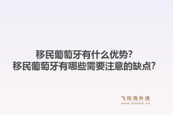 移民葡萄牙有什么优势?移民葡萄牙有哪些需要注意的缺点?1.jpg