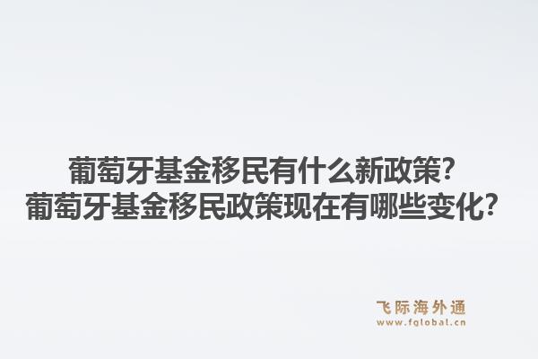 葡萄牙基金移民有什么新政策？葡萄牙基金移民政策现在有哪些变化？1.jpg
