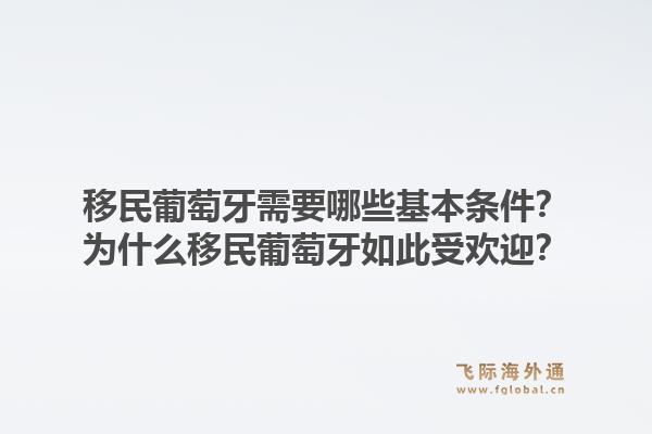 移民葡萄牙需要哪些基本条件?为什么移民葡萄牙如此受欢迎?1.jpg