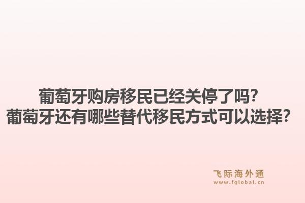 葡萄牙购房移民已经关停了吗？葡萄牙还有哪些替代移民方式可以选择？1.jpg