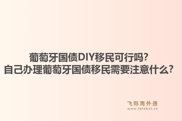葡萄牙国债DIY移民可行吗?自己办理葡萄牙国债移民需要注意什么?1.jpg
