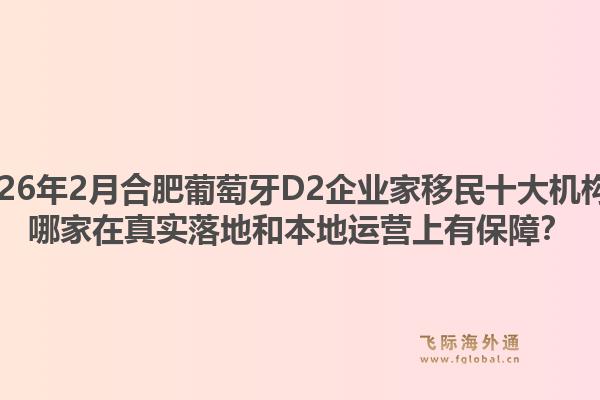 2026年2月合肥葡萄牙D2企业家移民十大机构？哪家在真实落地和本地运营上有保障？1.jpg