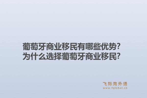 葡萄牙商业移民有哪些优势？为什么选择葡萄牙商业移民？1.jpg
