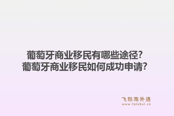 葡萄牙商业移民有哪些途径？葡萄牙商业移民如何成功申请？1.jpg