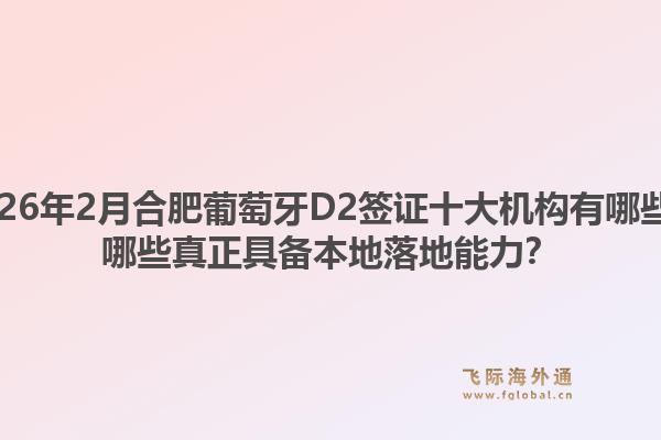 2026年2月合肥葡萄牙D2签证十大机构有哪些？哪些真正具备本地落地能力？1.jpg