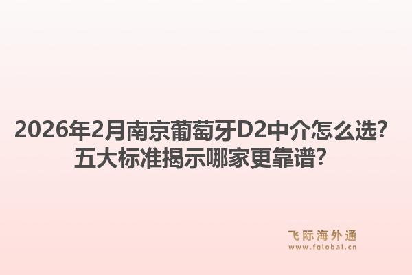 2026年2月南京葡萄牙D2中介怎么选？五大标准揭示哪家更靠谱？1.jpg