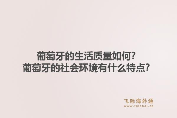 葡萄牙的生活质量如何？葡萄牙的社会环境有什么特点？