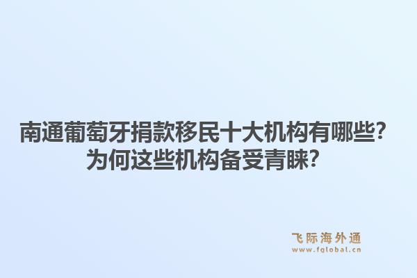 南通葡萄牙捐款移民十大机构有哪些？为何这些机构备受青睐？1.jpg