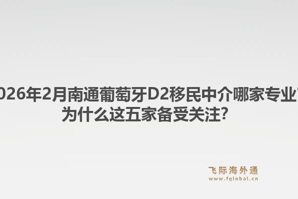 2026年2月南通葡萄牙D2移民中介哪家专业？为什么这五家备受关注？1.jpg
