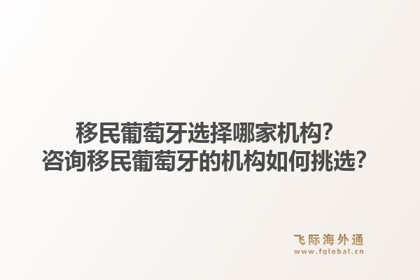 移民葡萄牙选择哪家机构？咨询移民葡萄牙的机构如何挑选？1.jpg