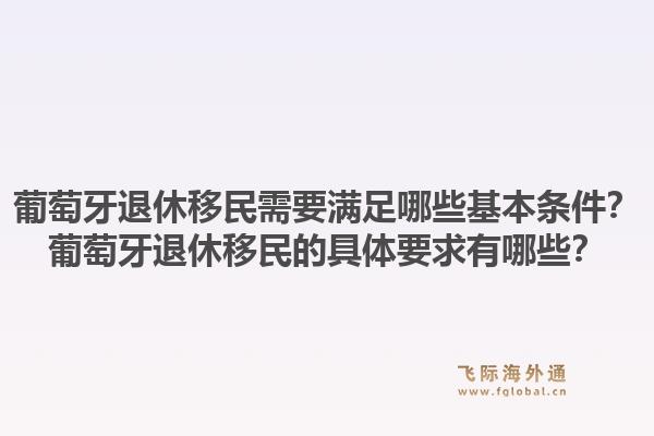 葡萄牙退休移民需要满足哪些基本条件?葡萄牙退休移民的具体要求有哪些?1.jpg