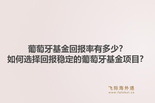 葡萄牙基金回报率有多少?如何选择回报稳定的葡萄牙基金项目?1.jpg