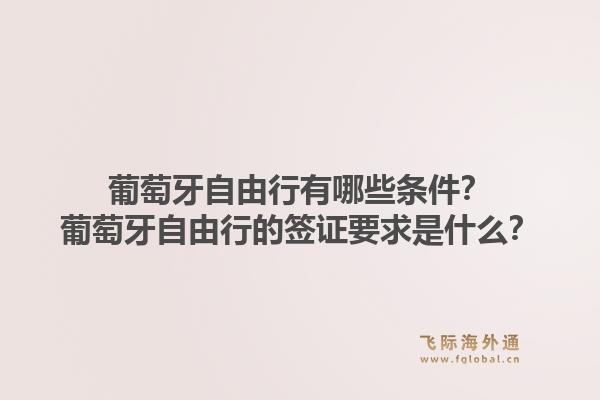 葡萄牙自由行有哪些条件？葡萄牙自由行的签证要求是什么？1.jpg
