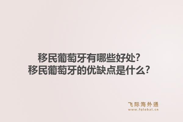 移民葡萄牙有哪些好处？移民葡萄牙的优缺点是什么？