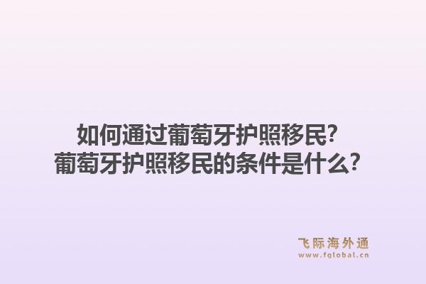 如何通过葡萄牙护照移民？葡萄牙护照移民的条件是什么？