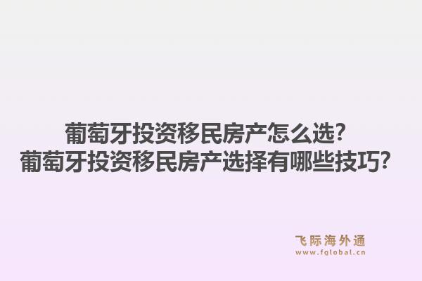 葡萄牙投资移民房产怎么选?葡萄牙投资移民房产选择有哪些技巧?1.jpg